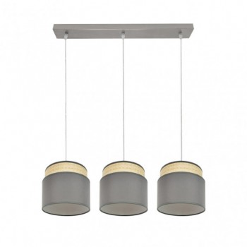 Distribuidor - Lâmpadas Diversas | Lâmpadas Modernas | REGLETA KANDY 3XE27 NATURAL/GRIS REGX68X19 CM Ref: 174293128